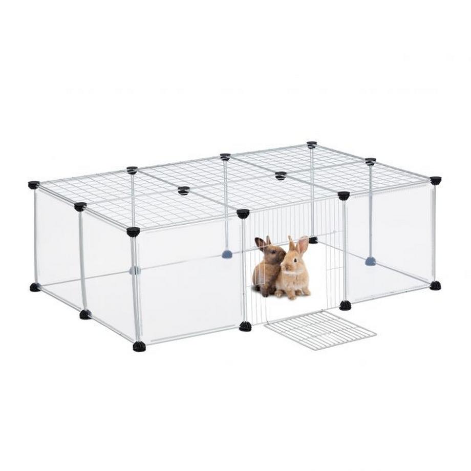 B2X  16-teiliges Freilaufgehege Transparent 