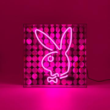 Acryl-Box Neon - Playboy Disco Bunny pink