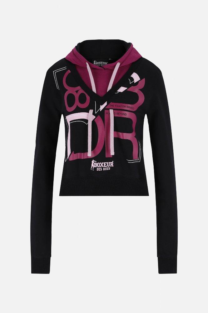 BOXEUR DES RUES Sweat à Capuche Col V  