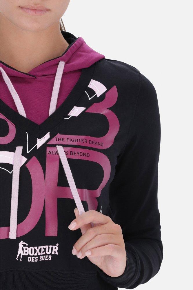 BOXEUR DES RUES Sweat à Capuche Col V  