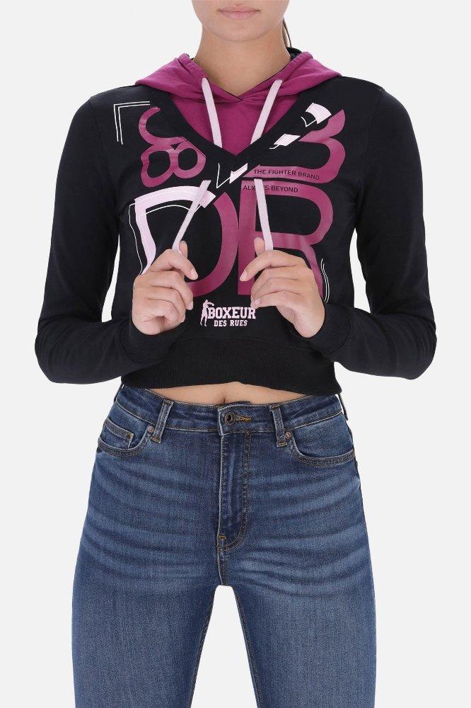 BOXEUR DES RUES Sweat à Capuche Col V  