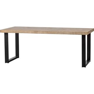 mutoni Table de salle à manger Tablo Mango Herringbone 200x90 Pied en U  