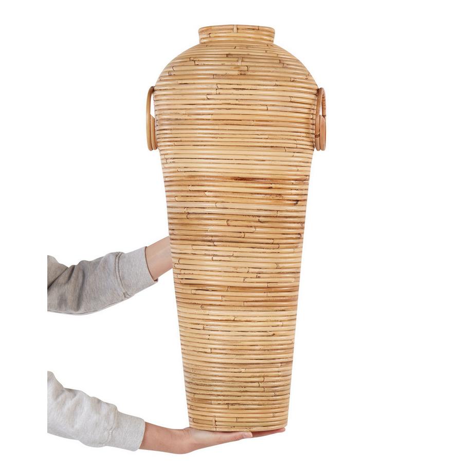 Beliani Dekovase aus Rattan Boho ELATIA  