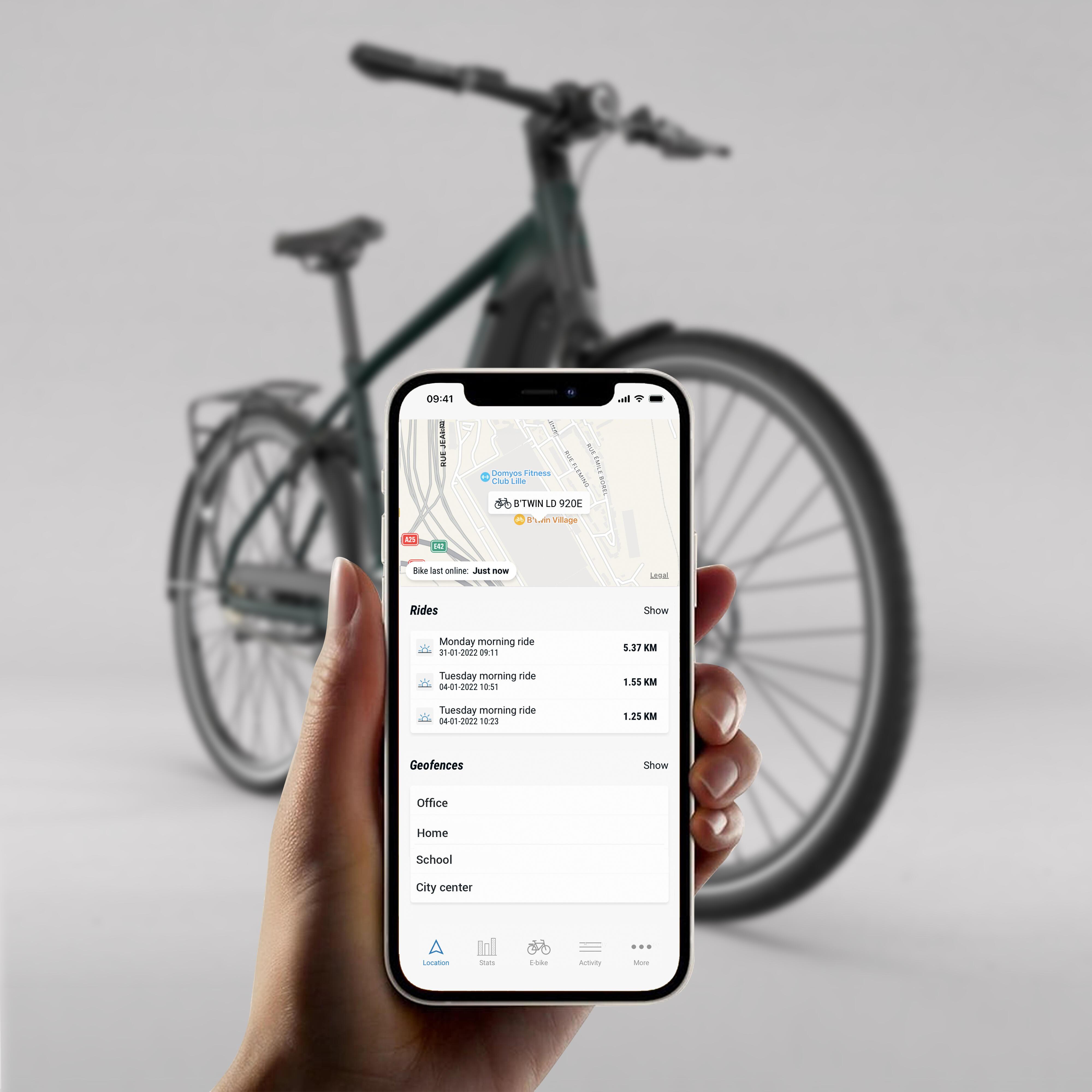 BTWIN  Vélo de ville homme assistance électrique cadre aluminium 