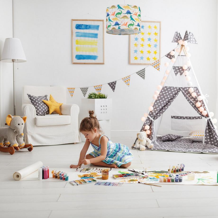 B2X Lampe suspendue Dino pour chambre d'enfant  