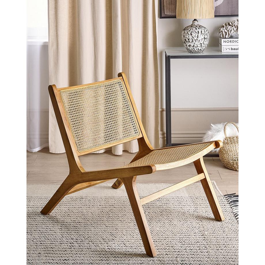 Beliani Esszimmerstuhl aus Mahagoniholz Boho MIDDLETOWN  