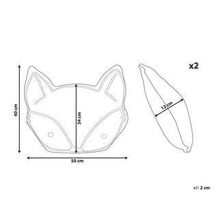 Beliani Dekokissen 2er Set aus Baumwolle Modern VADODARA  