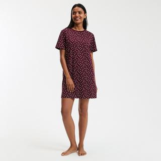 La Redoute Collections Chemise de nuit en jersey de coton à pois  