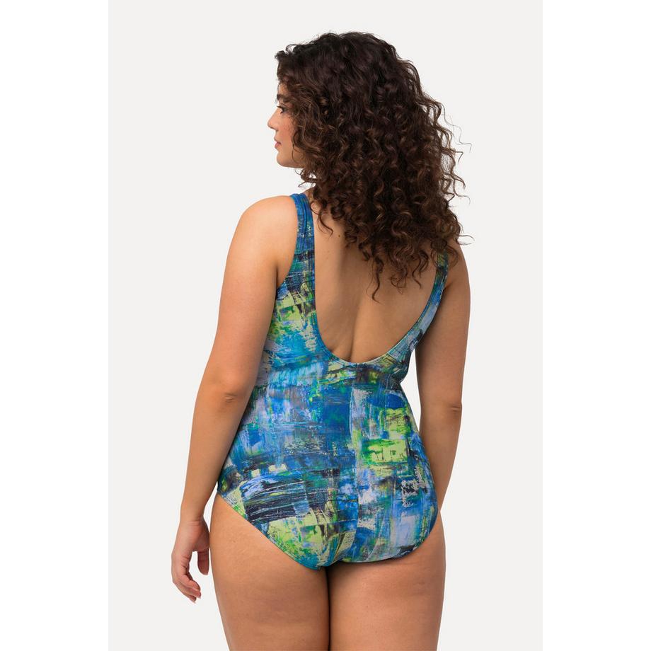 Ulla Popken Costume da bagno frange scollo a cuore coppe morbide  