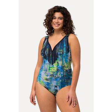 Maillot de bain à bonnets souples. Matière recyclée. Franges et décolleté en forme de cœur