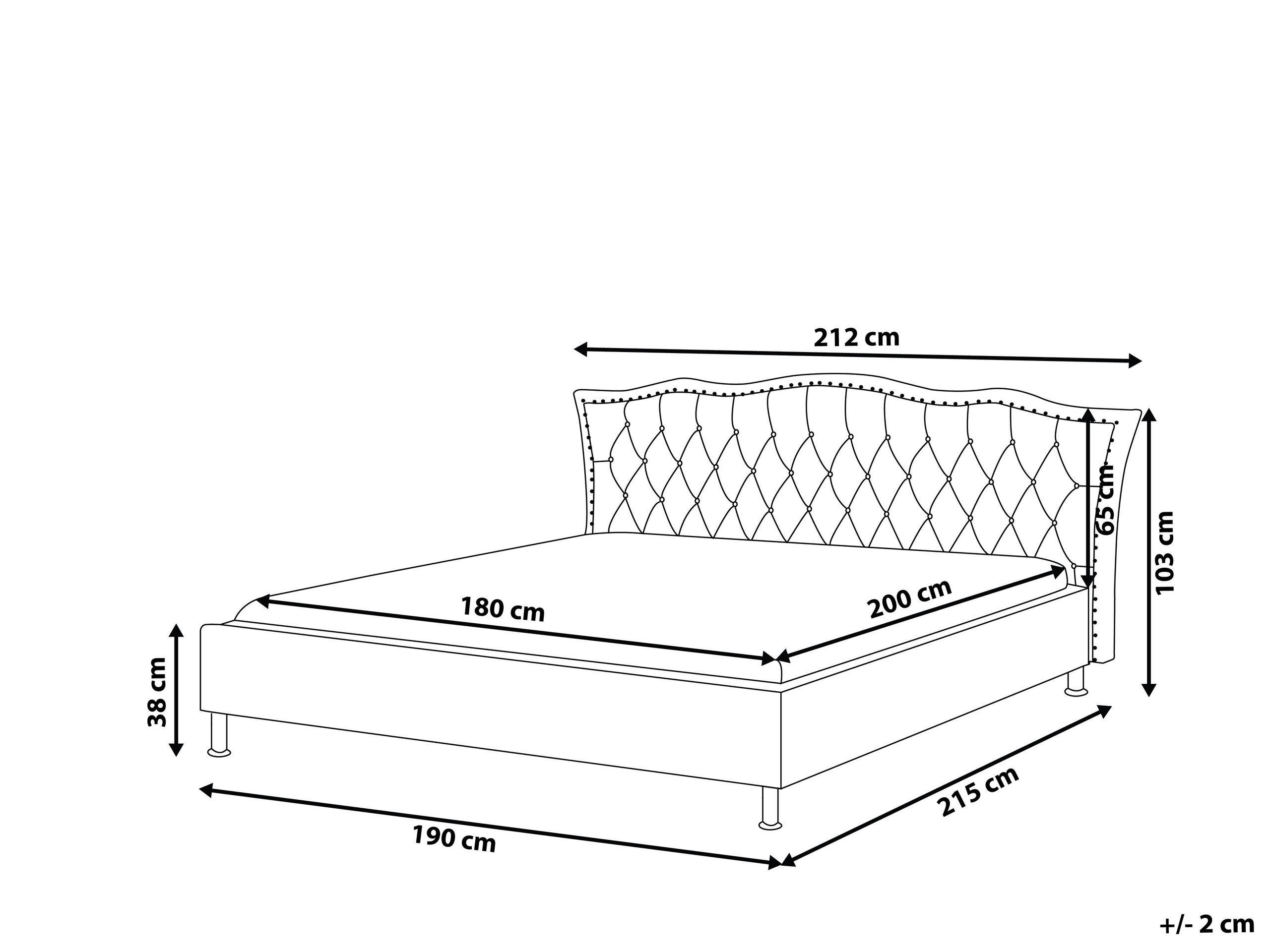 Beliani Bett mit Lattenrost aus Polyester Glamourös METZ  