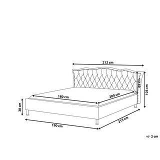 Beliani Bett mit Lattenrost aus Polyester Glamourös METZ  