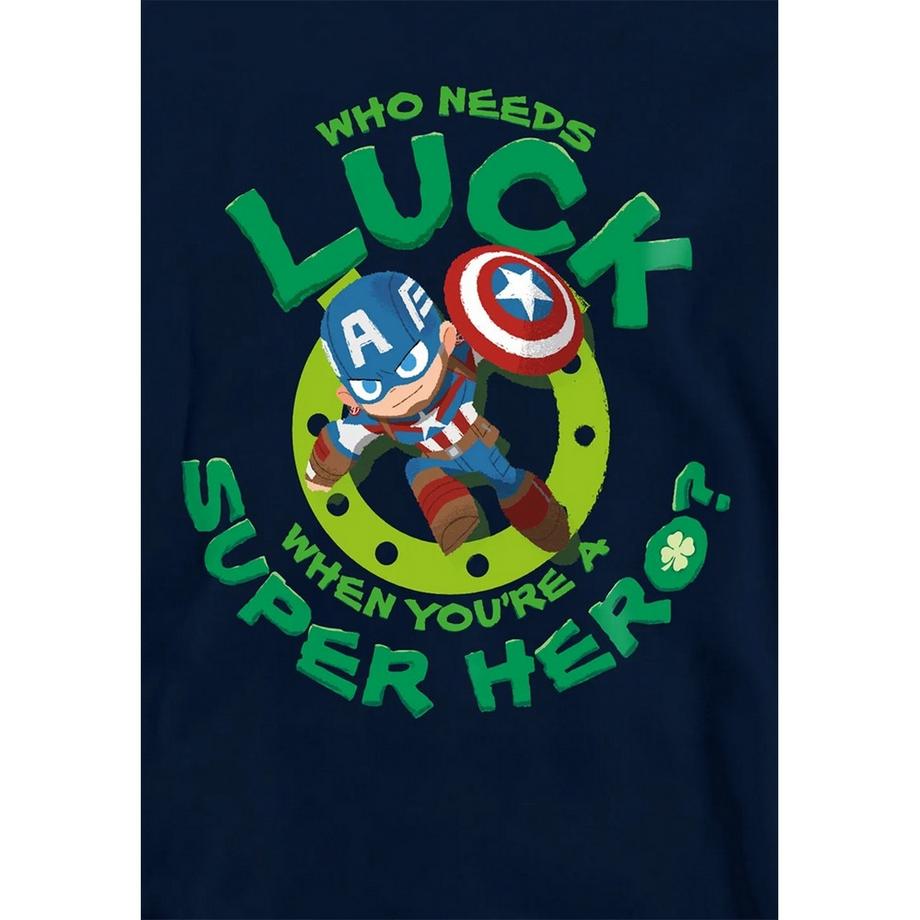 CAPTAIN AMERICA  Lucky Super Hero Felpa Con Cappuccio Giorno Di San Patrizio Da Indossare 