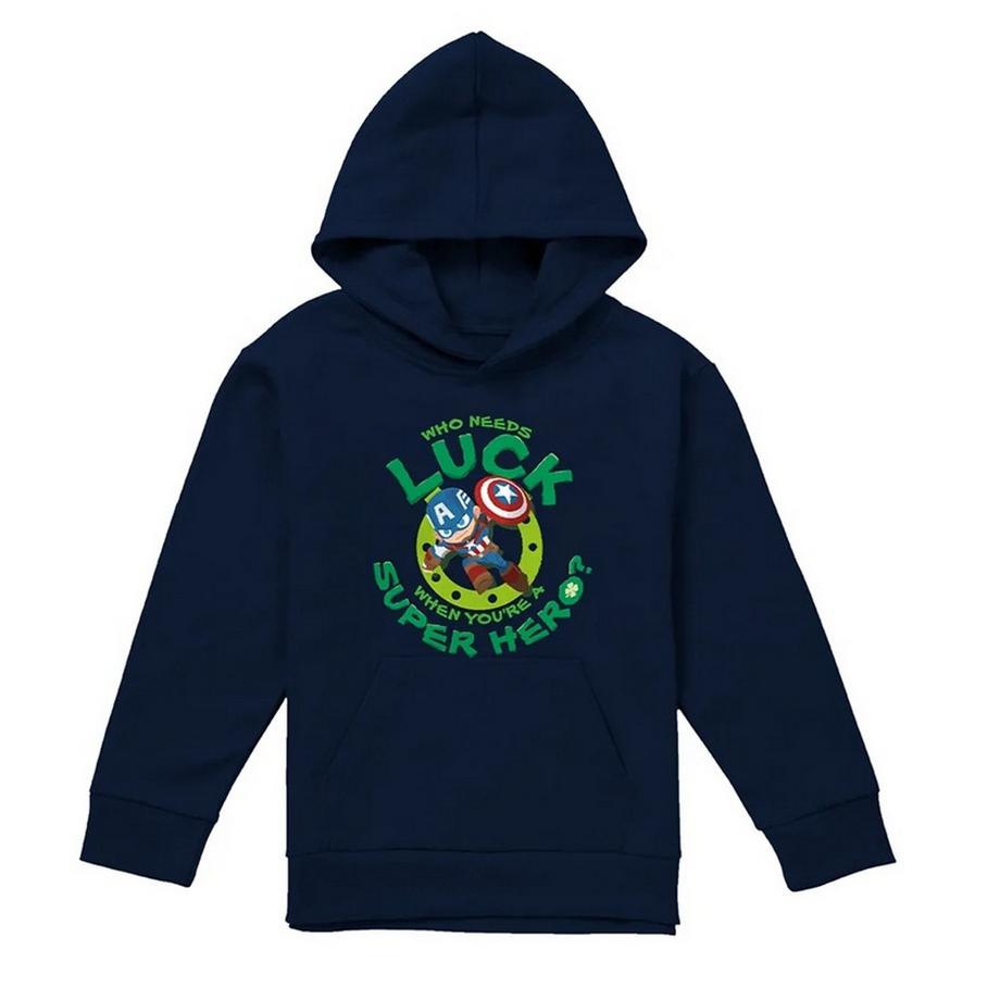 Lucky Super Hero Kapuzenpullover, Zum Überziehen, St Patrickstag
