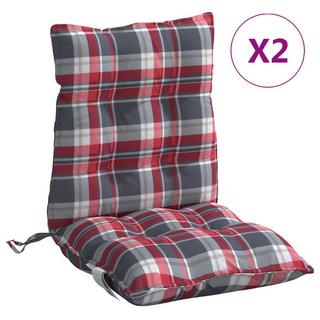 VidaXL Coussin de chaise à dossier bas tissu  