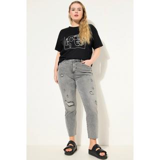 Studio Untold  Mom jeans sdruciti a vita alta a cinque tasche 