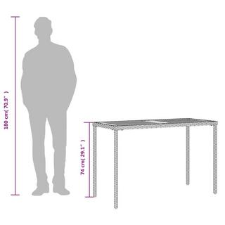 VidaXL Table de jardin rotin synthétique  