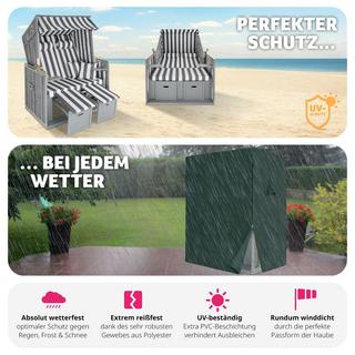 Tectake  Corbeille de plage avec housse de protection 