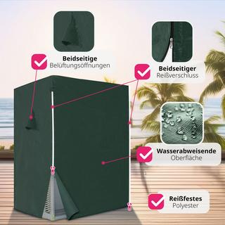 Tectake  Corbeille de plage avec housse de protection 