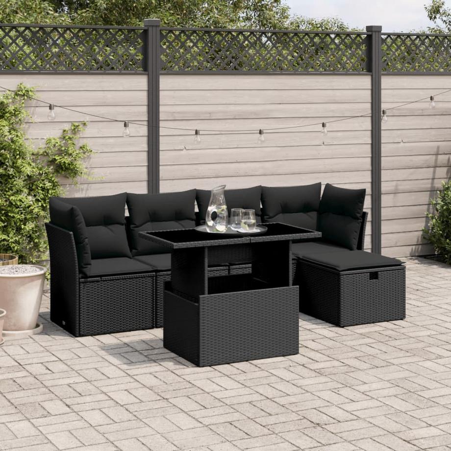 VidaXL set divano da giardino Polirattan  