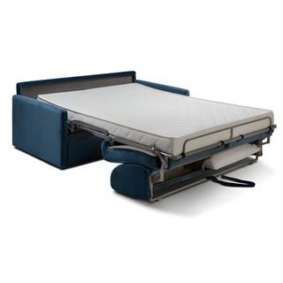 Vente-unique Schlafsofa 4Sitzer Samt Liegefläche mit Lattenrost mit breiten LattenMatratze Minzgrün CALIFE  