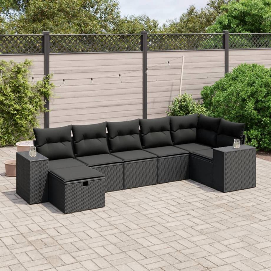 VidaXL Ensemble de canapés de jardin rotin synthétique  