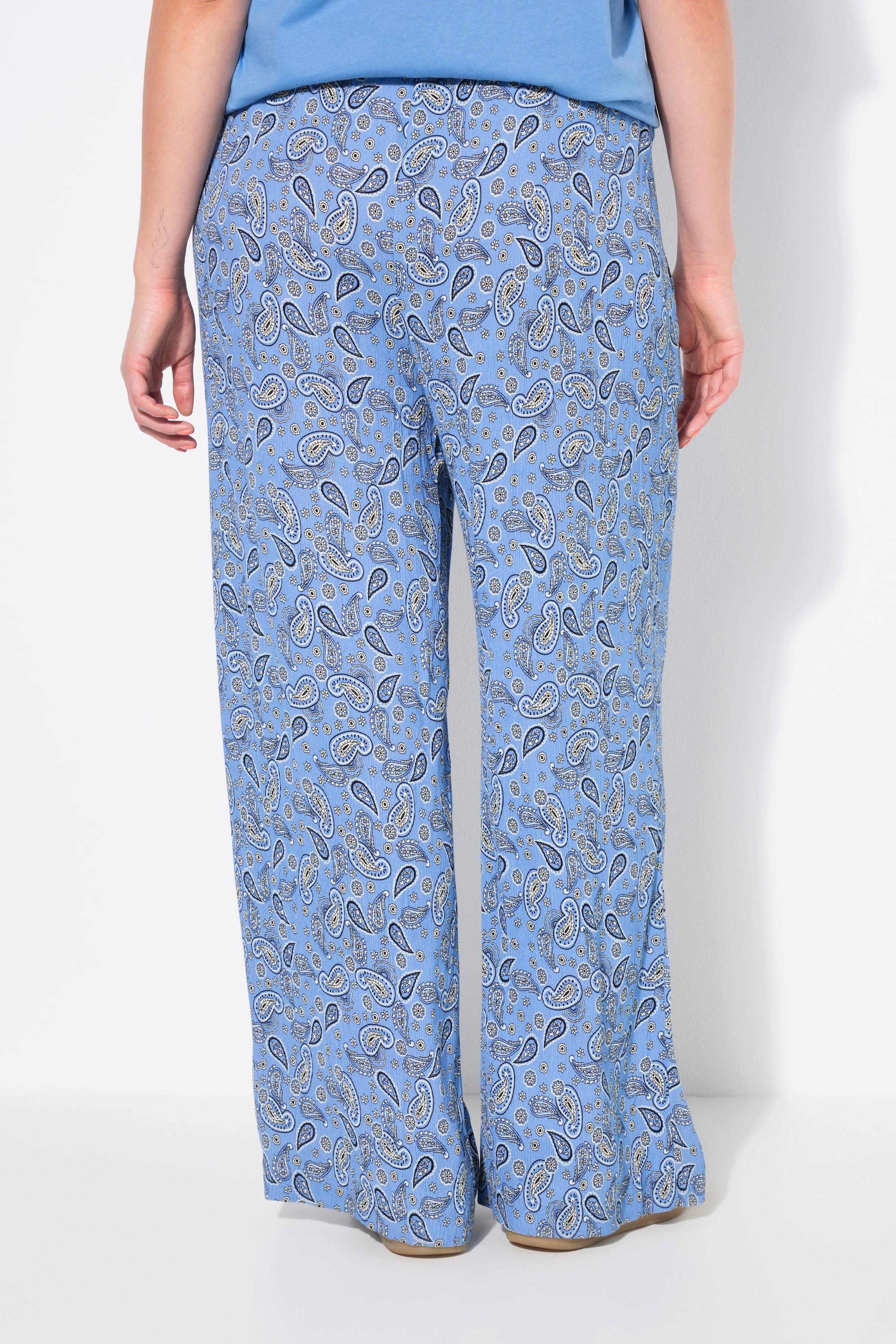 Studio Untold Pantalon à enfiler Wide Legs Imprimé Cachemire  