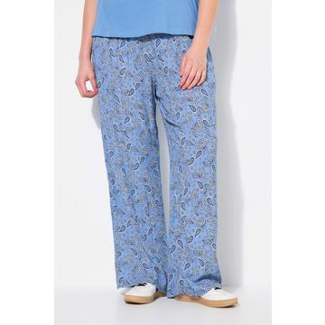 Pantalon à enfiler, coupe Wide Legs, imprimé cachemire