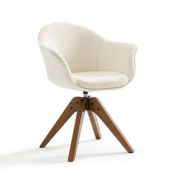 Drehbarer Bürostuhl aus Bouclé