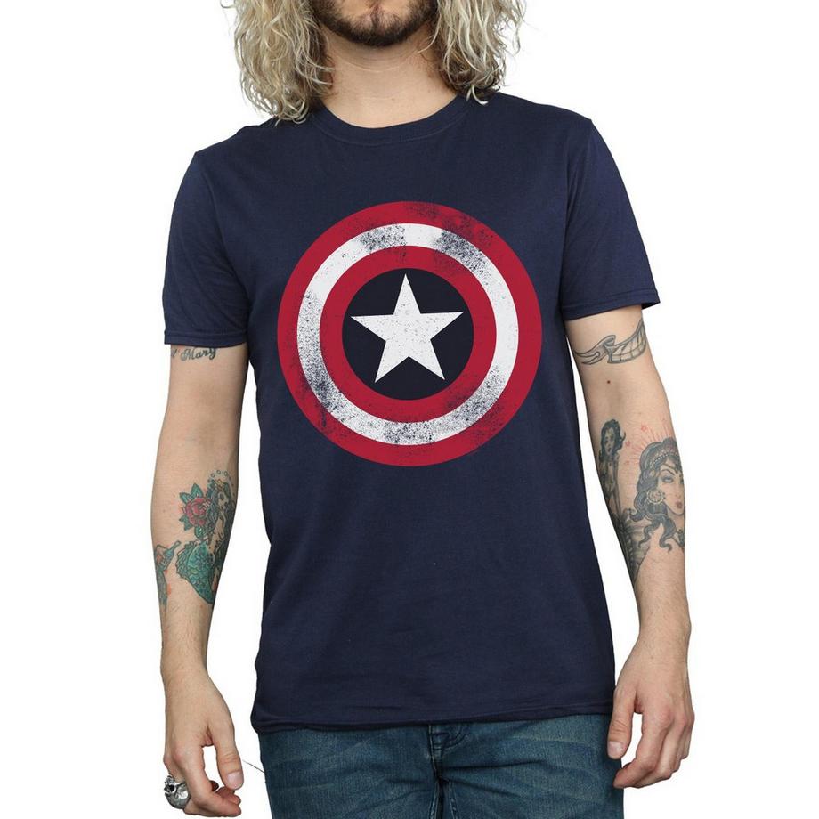 MARVEL Captain America Distressed Shield T-Shirt  