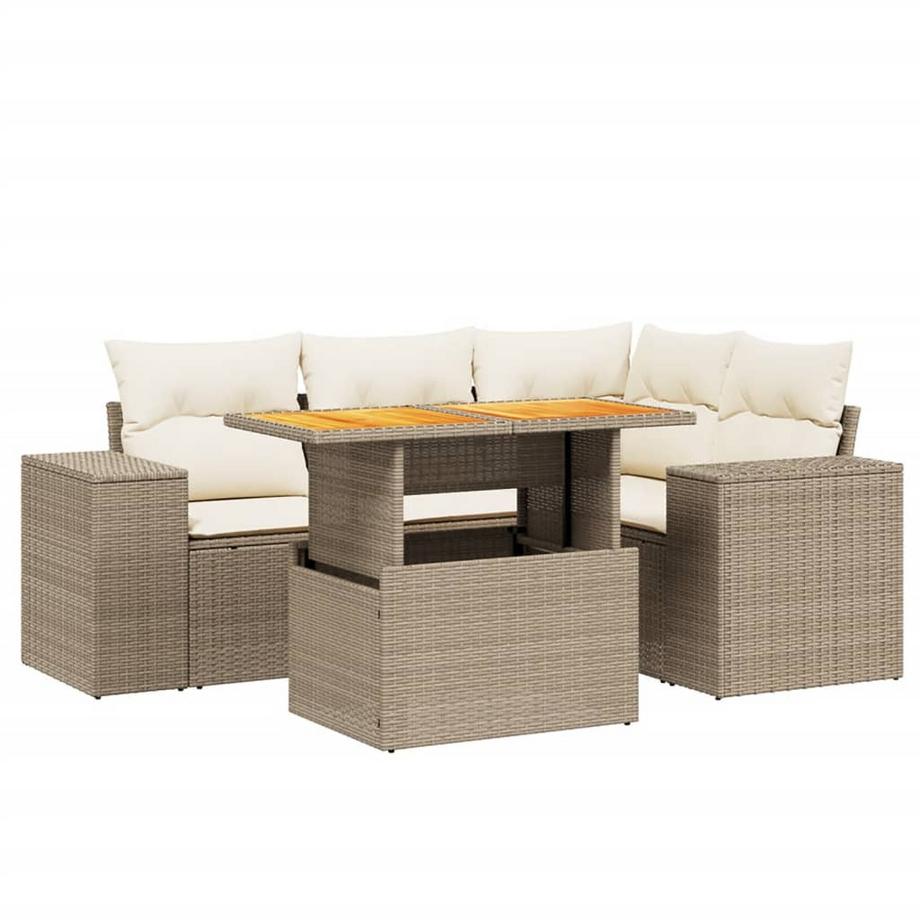 set divano da giardino Polirattan