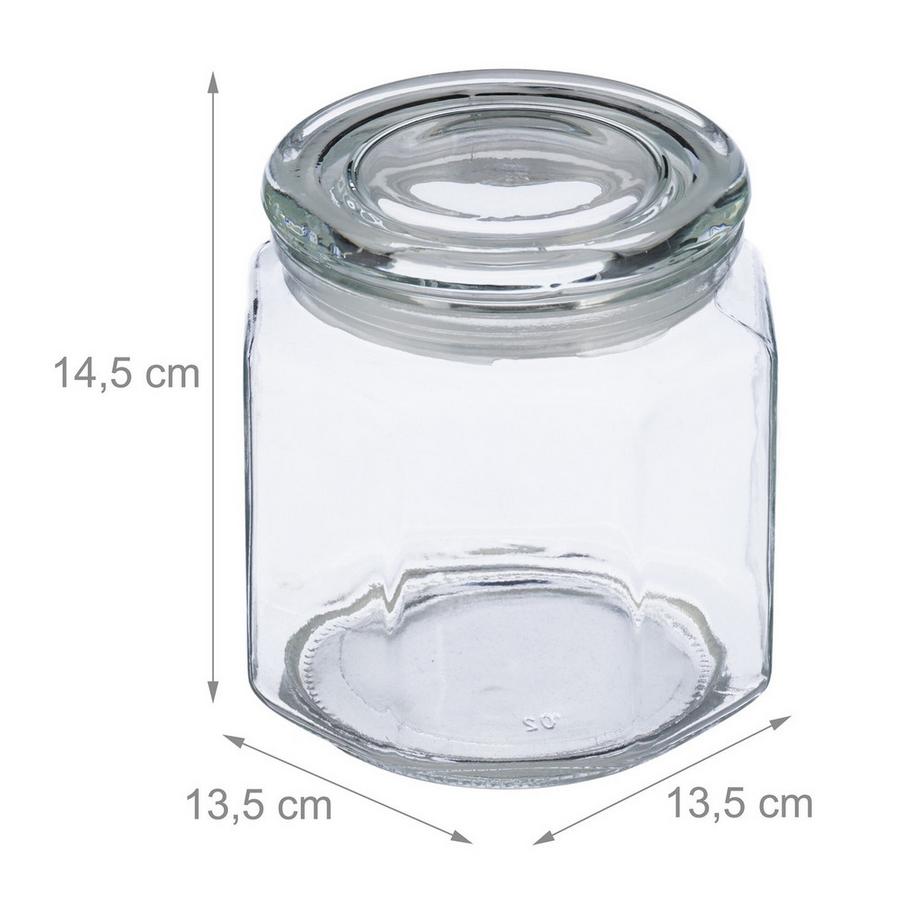 B2X set di 6 barattoli conservazione con coperchio  