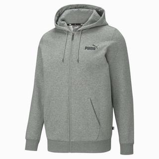 PUMA  felpa con cappuccio a zip intera essentail logo 