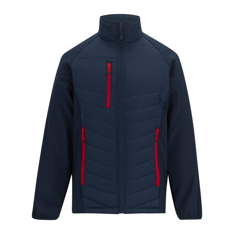 Steppjacke, Durchgehender Reißverschluss
