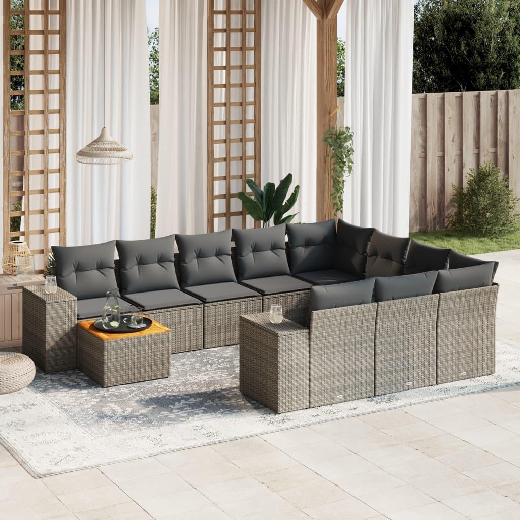 VidaXL set divano da giardino Polirattan  