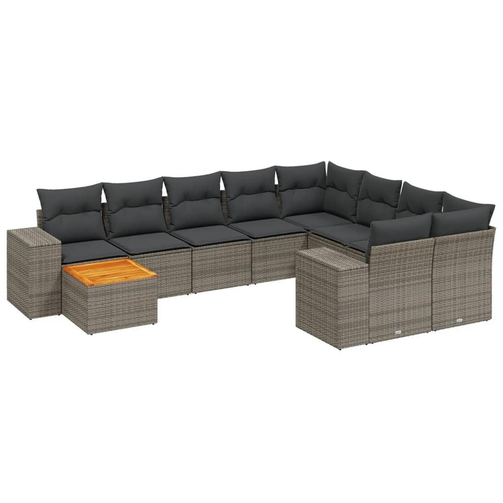 VidaXL set divano da giardino Polirattan  