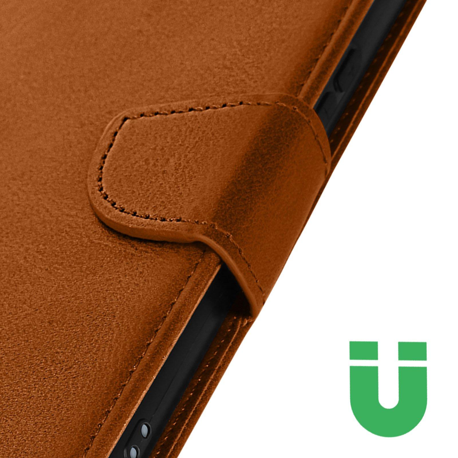 Avizar  Samsung A54 5G Wallet-Etui Hellbraun 