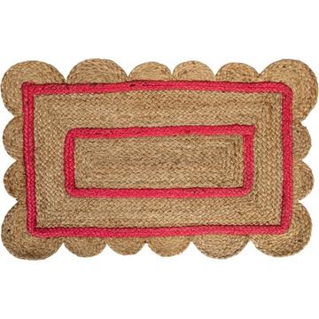 Fussmatte Jute pink