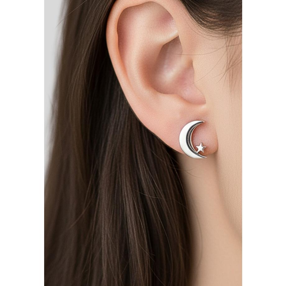 Maxte  Ohrstecker Mond   Stern 