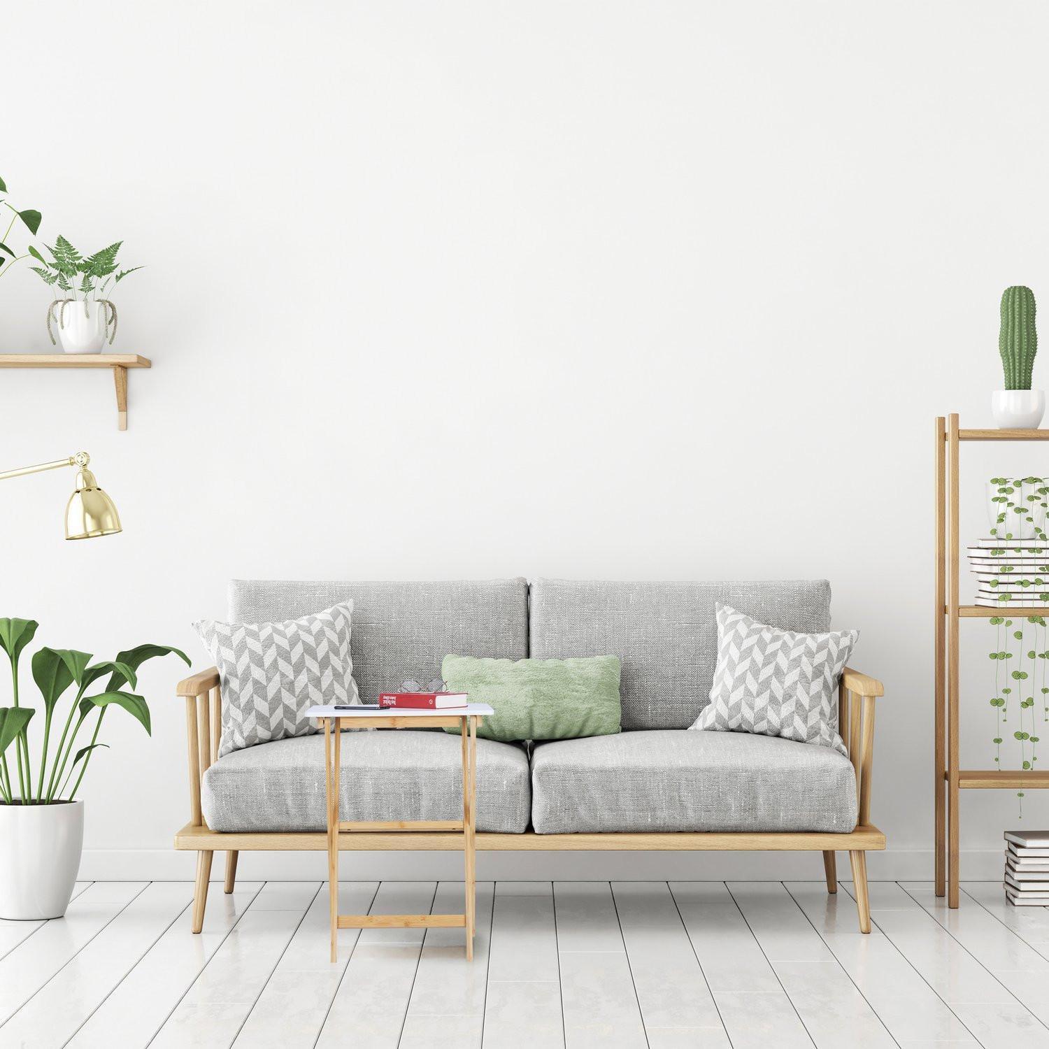 Northix Weißer Klapptisch aus Bambus  