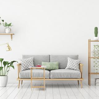 Northix Weißer Klapptisch aus Bambus  