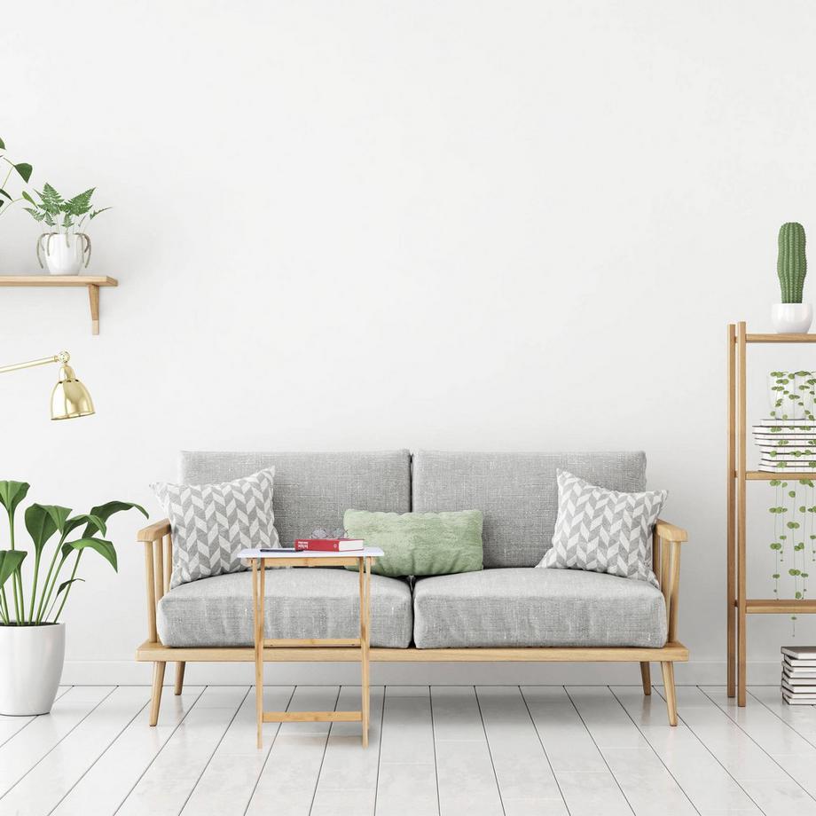 Northix Weißer Klapptisch aus Bambus  