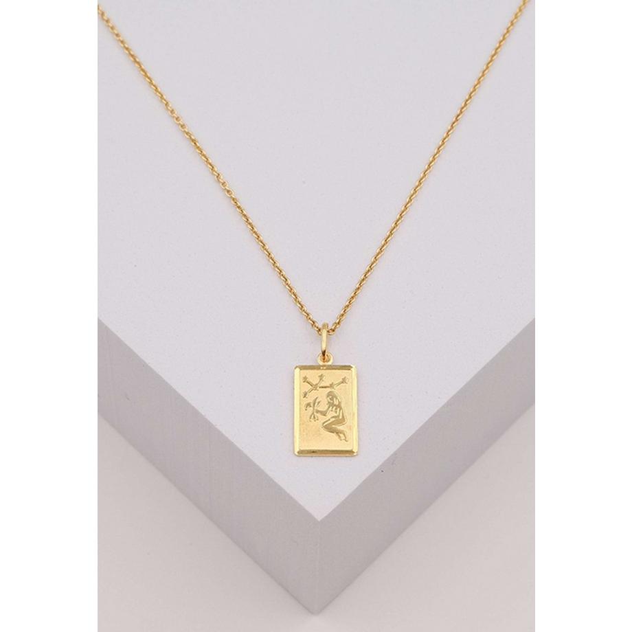 MUAU Schmuck  Anhänger Sternzeichen Jungfrau Gelbgold 750, 20x9mm 