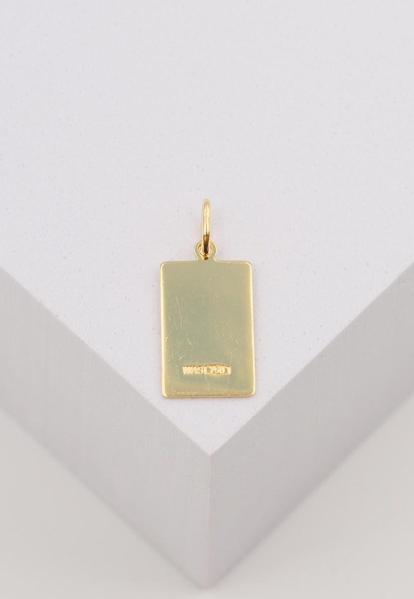 MUAU Schmuck  Anhänger Sternzeichen Jungfrau Gelbgold 750, 20x9mm 