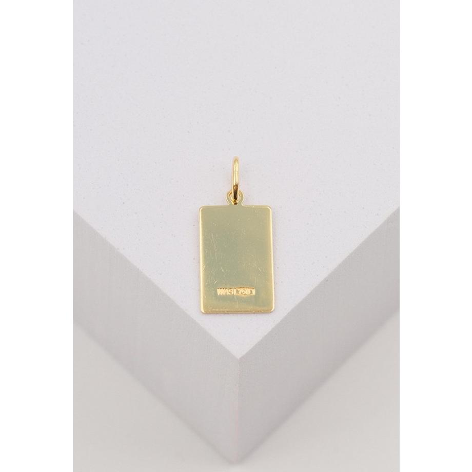 MUAU Schmuck  Anhänger Sternzeichen Jungfrau Gelbgold 750, 20x9mm 