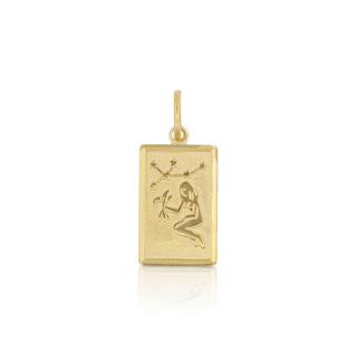 MUAU Schmuck  Anhänger Sternzeichen Jungfrau Gelbgold 750, 20x9mm 