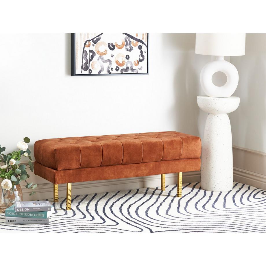 Beliani Banc en Velours  ROSEVILLE  