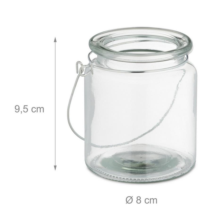 Northix Lanterne in vetro per candele, set da 12  