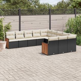 VidaXL set divano da giardino Polirattan  