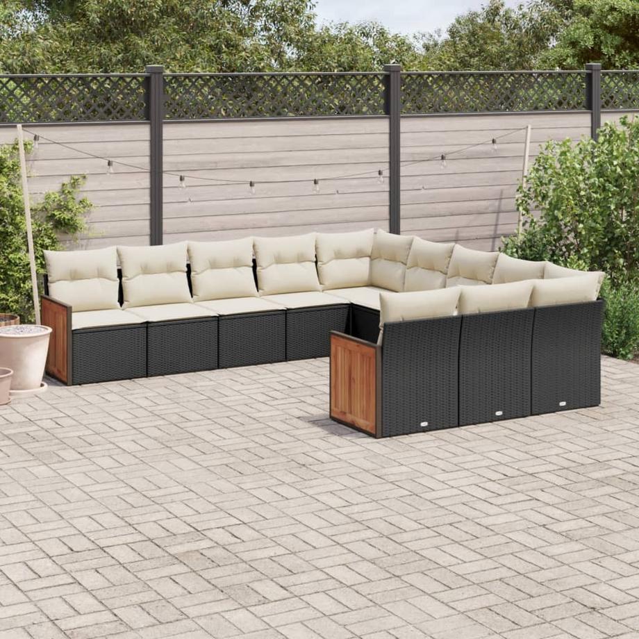 VidaXL Ensemble de canapés de jardin rotin synthétique  